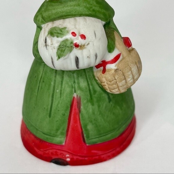 Vintage Jasco Merri-Bells Bisque Porcelain Christmas Bell Caroler Hand Painted - Picture 8 of 13